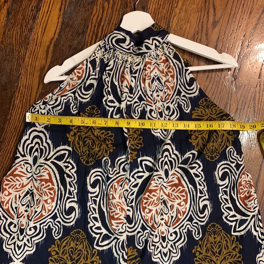 Ashley Stewart NEW Halter Jumpsuit 18/20 Peacock Wide Leg Palazzo Romantic Party - Picture 14 of 15
